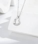 Pure 925 silver serenity heart halo pendant for women