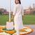 women printed regular cotton kurta with trousers