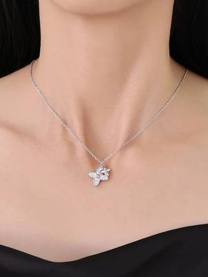 Pure 925 silver dainty flower motifs pendant for women 5