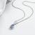 Pure 925 silver heart with drop pendant for women