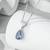 Pure 925 silver heart with drop pendant for women