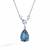 Pure 925 silver heart with drop pendant for women