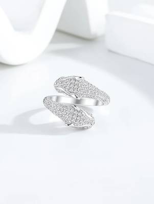 Pure 925 silver serpent empress twist ring for women 1