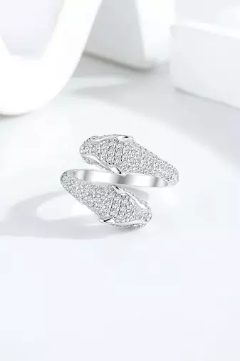 Pure 925 silver serpent empress twist ring for women