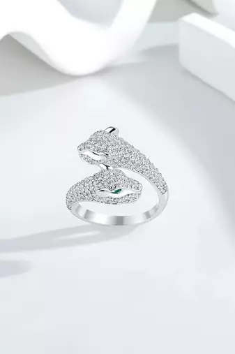 Pure 925 silver serpent empress twist ring for women