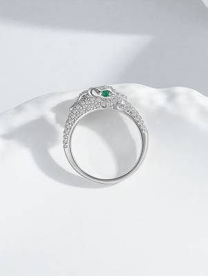Pure 925 silver serpent empress twist ring for women 3
