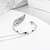 Pure 925 silver feather grace ring for women