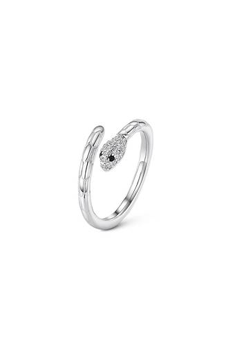 Pure 925 silver mystic serpent open ring for women