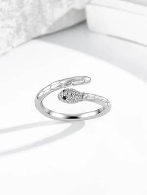 Pure 925 silver mystic serpent open ring for women 5