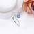 Pure 925 silver blue circle ring for women