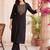 women ethnic motifs embroidered regular cotton kurta with trousers