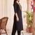 women ethnic motifs embroidered regular cotton kurta with trousers