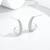 Pure 925 silver pearl crescent glow earrings for women