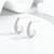 Pure 925 silver pearl crescent glow earrings for women