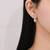 Pure 925 silver pearl crescent glow earrings for women