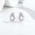 Pure 925 silver pearl leaf whisper stud earrings for women