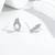 Pure 925 silver pearl leaf whisper stud earrings for women