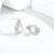 Pure 925 silver pearl leaf whisper stud earrings for women