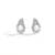Pure 925 silver pearl leaf whisper stud earrings for women