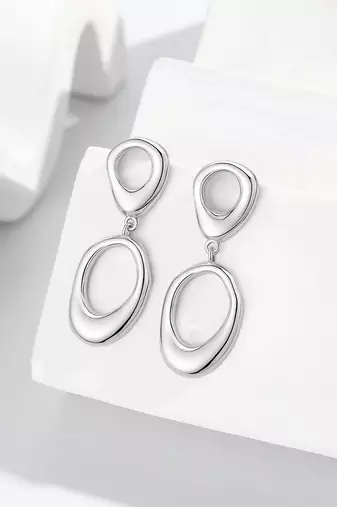 Pure 925 silver liquid drop earrings for women