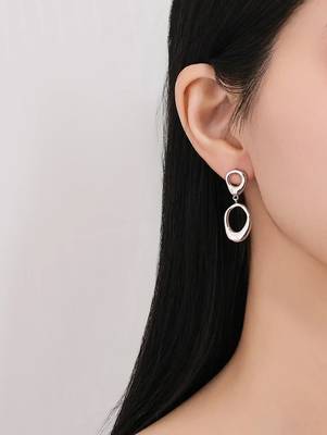 Pure 925 silver liquid drop earrings for women 4