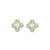 Pure 925 silver pearl blossom sparkle earrings for women
