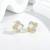 Pure 925 silver pearl blossom sparkle earrings for women