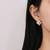 Pure 925 silver pearl blossom sparkle earrings for women