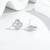 Pure 925 silver petal sparkle stud earrings for women