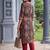 women ethnic motifs printed regular cotton kurta with trousers