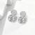 Pure 925 silver double dazzle drops earrings for women