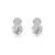Pure 925 silver double dazzle drops earrings for women