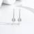 Pure 925 silver nova solitaire hoop earrings for women