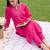 women ethnic motifs embroidered regular thread work kurta with trousers