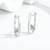 Pure 925 silver nova solitaire hoop earrings for women