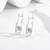 Pure 925 silver nova solitaire hoop earrings for women