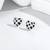 Pure 925 silver black velvet heart stud earrings for women