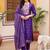 women ethnic motifs embroidered regular kurta with trousers & with dupatta