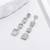 Pure 925 silver hanging box earrings for women
