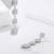 Pure 925 silver hanging box earrings for women