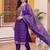 women ethnic motifs embroidered regular kurta with trousers & with dupatta