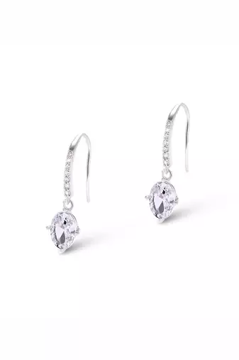 Pure 925 silver party drop earrings for women