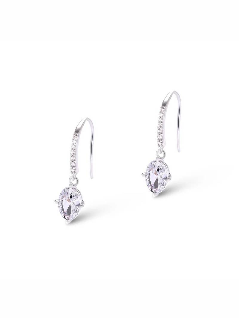 Pure 925 silver party drop earrings for women