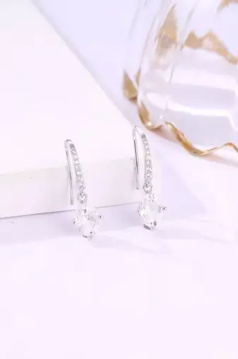 Pure 925 silver party drop earrings for women