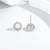 Pure 925 silver classic pearl bloom stud earrings for women