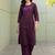 women ethnic motifs regular thread work kurta with palazzos