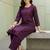 women ethnic motifs regular thread work kurta with palazzos