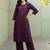 women ethnic motifs regular thread work kurta with palazzos