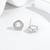 Pure 925 silver celestial pearl halo stud earrings for women