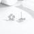 Pure 925 silver flora pearl bloom earrings for women